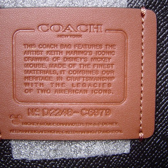 NEW AUTHENTIC COACH KEITH HARING MICKEY MOUSE MOLLIE TOTE #C6979 - Picture 12 of 14